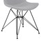 Armen Living Palmetto Contemporary Dining Chair in Gray Fabric with Black Metal Legs LCPLCHBLGR - alternate 2